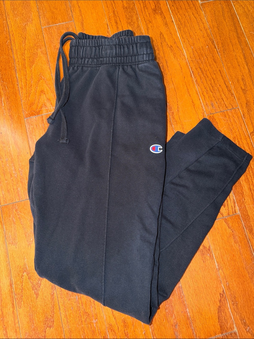 Champion Black Pleated Sweatpants Terry Cloth Joggers Women’s Medium